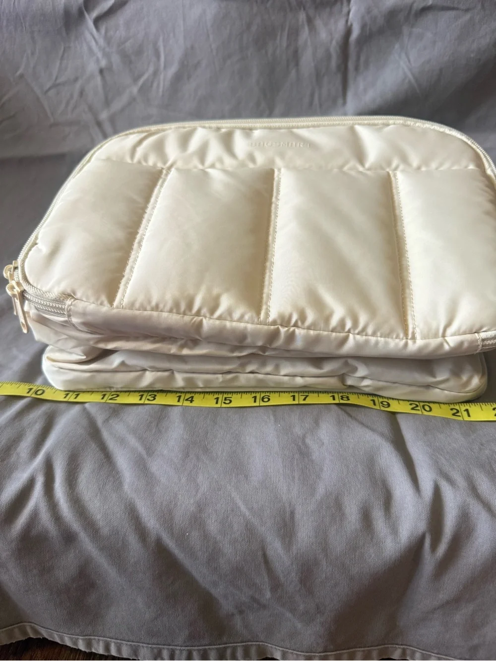 Bagsmart - Zora space saver 4-in-1 multifunction toiletry bag - white / cream